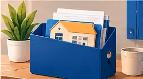 Pasta com documentos domésticos