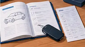 Manual e comprovantes de serviços do carro